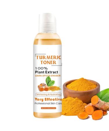 Turmeric Face Toner Dark Spots Skin Toner for Face Turmeric Hydrating Face Toner for Dry Skin Turmeric Oil Toner Serum Reduce Dark Spots & Acne Daily Skincare Toner Moisturiser Day & Night Use-118ml
