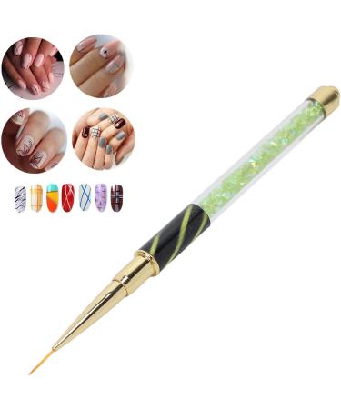 DIY Nail Art: Manicure Liner Pen with Cover Nail Rhinestone Picker and Dotting Pen for Nail Art Decoration (Green stripes (long pull cord)) - Buy Online on GoSupps.com