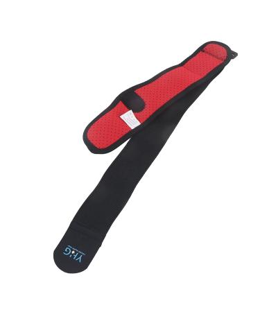 YHG Wrist Strap & Arm Elbow Support Bandage - Adjustable Red & Black Forearm Compression for Men & Women - 10CM Stretchable Black Elastic - Buy Online on GoSupps.com