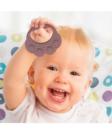VESONE Dunkelpink Silicone Bite Rings for Babies & Toddlers - Food-Safe Sensory Toys Paw-Shaped Teething Tools - Buy Online on GoSupps.com