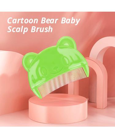 2PCS Baby Hair Brush and Comb Set for Newborns and Toddlers - Soft Sensory Bristles - Green - Buy Online on GoSupps.com