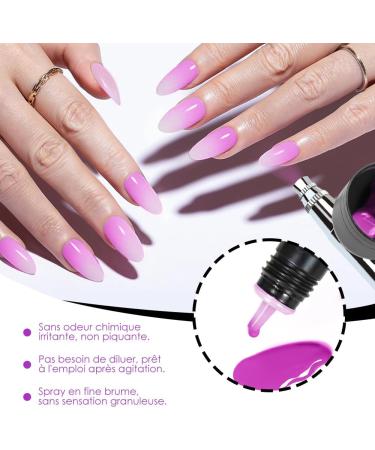FAVAI Airbrush gel nail polish acetonefree airbrush gel polish UV with fine spray mist UV nail polish for nail gradient without dilution 15 ml nail art for DIY manicure HOT101 - Buy Online on GoSupps.com