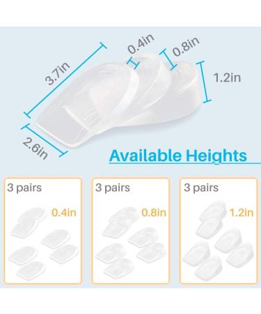 Kalevel Heel Lifts Insoles 3 Pairs Elevator Inserts for Height Increase & Leg Length Discrepancy 2 cm (0.8 in) for Men and Women International Shipping Available - Buy Online on GoSupps.com