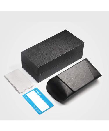 HQMGLASSES Ultra-Light Pure Titanium Anti-Blue Light Aspherical HD Resin Lenses Business Glasses - Computer Goggles +1.0 to +3.0 Diopter - Stylish Black Frame - Buy Online on GoSupps.com