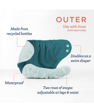 Esembly Waterproof Cloth Diaper Cover | Size 2 (18-35lbs) | Snap Closure | Leak-Proof & Breathable | Reusable Swim Diaper - Buy Online on GoSupps.com