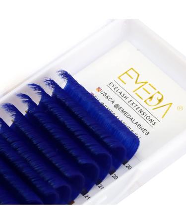 Emeda Self-Fan Volume Eyelashes - Blue 0.07mm D Curl Easy Lashes | 9-15mm Mix Length Colored Extensions | Quick Automatic Flowering - Buy Online on GoSupps.com