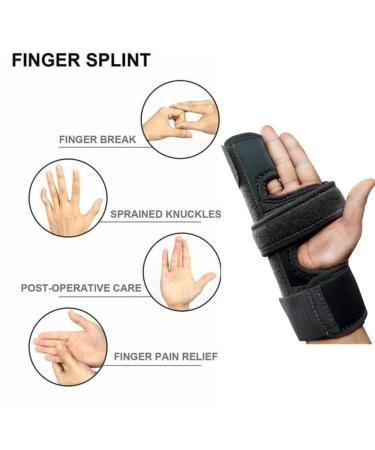 WITSOUL Boxer Finger Splint for Pinky & Ring Support - Adjustable Brace for Right/Left Hand - Grey - Small Size - International Shipping Available - Buy Online on GoSupps.com
