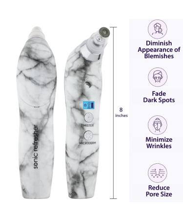 Michael Todd Beauty Sonicrefresher - Wet/Dry Microdermabrasion & Pore Extraction System with MicroMist Technology | White Marble | International Shipping Available - Buy Online on GoSupps.com