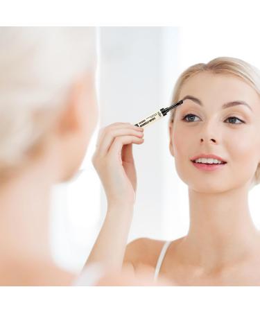 Eyebrow Gel Tint | Eyebrow Mascara Tinted Brow Cream With Brush - Natural Eyebrow Mascara Tinted Brow Cream Double Head Liquid Eyebrow Pencil All Day Hold Lambo Black - Buy Online on GoSupps.com