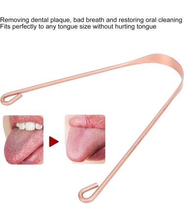Vcedas Pure Copper Tongue Scraper | Effective Tongue Cleaner for Bad Breath & Oral Hygiene - Buy Online on GoSupps.com
