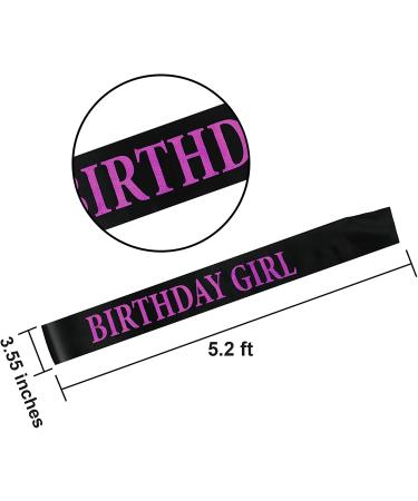 Rose Gold Birthday Girl Tiara Headband & Satin Sash Set - Party Decorations & Supplies - Buy Online on GoSupps.com