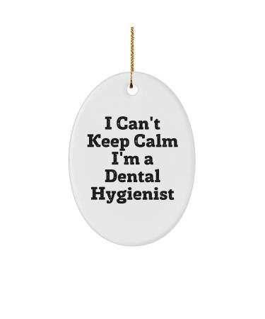 Can't Keep Calm I'm A Dental Hygienist Oval Ornament Gifts from Friends for Dental Hygienist Christmas Unique Gifts