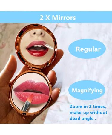 Rose Gold Daughter Gift Compact Mirror from Mom - Perfect for 21st Birthday, Graduation, Wedding Anniversary - Buy Online on GoSupps.com