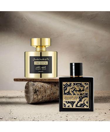 LATTAFA Qaed Al Fursan EDP Spray 90ML & Confidential Private Gold EDP Spray 100ML Two Powerful Aromas That Leave A Lasting Impression. (TRIUMPH BUNDLE) - Buy Online on GoSupps.com