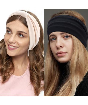 Atoden Wide Headbands for Women - 4 Pack Non Slip Knotted Headbands for Hair - Stretchy & Stylish Hair Accessories for Workout and Yoga - Buy Online on GoSupps.com