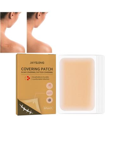 Tattoo Cover Up Sticker, Ultra-Thin Flaw Concealer Sticker Patch, Waterproof and Sweatproof Skin Concealing Tape for Tattoo Scar and Birthmarks (6pcs)
