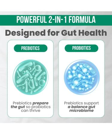 Prebiotics and Probiotics in One Supplement | 30 billion CFU from 9 species with 3 Extra Herbs: Organic Spirulina Barley grass Chicory Extract (30 Veggie Capsules) - Buy Online on GoSupps.com
