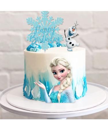 Elsa Frozen Birthday Cake Topper - Happy and Magical Decor for Frozen Themed Parties - Buy Online on GoSupps.com