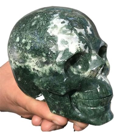 Natural Moss Agate Crystal Skull (Size : 300-400g) - Buy Online on GoSupps.com