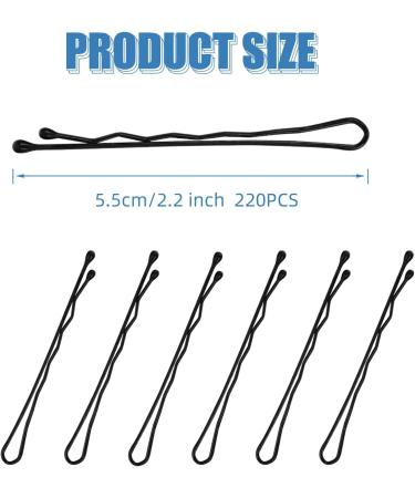 Vlasy 60 Count Black Wave Bobby Pins for Women and Girls - Invisible Hair Clips for All Hair Types - Bulk Hair Accessories - Buy Online on GoSupps.com