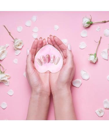 Shop Sibba Heart Nail Palette Art Resin - Golden Border Pink Manicure Tool Mixing Plate & Nail Polish Holder for DIY Nail Art - Buy Online on GoSupps.com