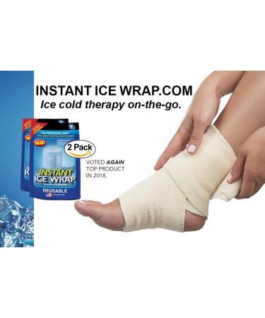 Instant Ice Wrap for Pain Relief - 2 Pack Reusable Wrap, No Refrigeration Needed - Buy Online on GoSupps.com