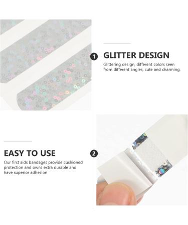 FOMIYES Girl Adhesive Bandages - 20pcs Glitter Cartoon Strips for Kids | Breathable & Colorful Care - Buy Online on GoSupps.com