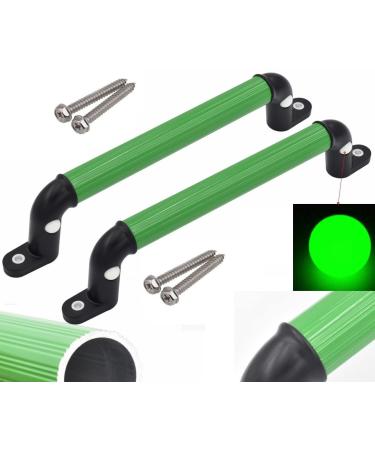 Yyiwhmy Set of 2 Playground Safety Handles Luminous 13In Aluminum (Green) Climbing Frame, Play House,Climbing Frame, Play House Handles 13"