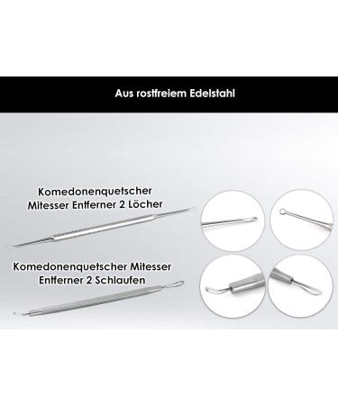 6-Piece Stainless Steel Comedone Squeezer Set - Blackhead Remover & Comedone Lifter - Buy Online on GoSupps.com