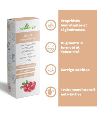 Depigmenting serum with hydrolyzed collagen intensive anti-spot treatment with Gayuba alpha-hydroxy acids vitamins and allantoin. Regenerating moisturizing cream for the skin. Airless 30ml. - Buy Online on GoSupps.com