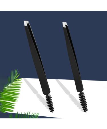 Sonew Eyelash Grafting Tweezer Eyebrow Tweezer with Tail Eyebrow Brush Oblique Mouth Design Easy to Use Lash Nipper for Makeup - Buy Online on GoSupps.com