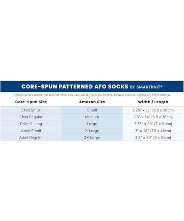 SmartKnit Large Core-Spun Patterned AFO Interface Socks for Kids - White/Grey/Purple - Buy Online on GoSupps.com