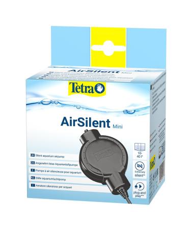 Tetra Airsilent Mini - quiet aquarium air pump complete set including the fishing stone suitable for supplying oxygen from aquariums with 10 - 40 l black mini (10-40 l aquarium))