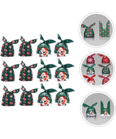 KOMBIUDA Christmas Pouches 100pcs Christmas Wrapping Bag Candy Bags Small Christmas Bags Festive Packing Bags Nougat 22.5x13.5x0.2cm Green - Buy Online on GoSupps.com