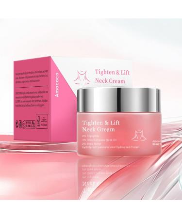 Amococo Neck Cream with Collagen&Tripeptide & Hyaluronic Acid Anti-Wrinkle Deep Hydration Skin Tightening Lifting Moisturizing Care Cream for Daily Use 1.6oz - Buy Online on GoSupps.com