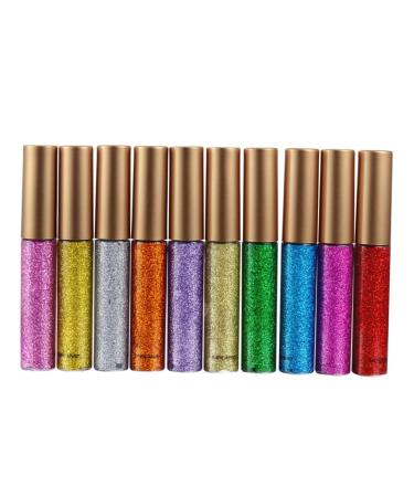 Beavorty Liquid Eyeliner 10pcs Glitter Liner for Eyes Liquid Eye Shadow Eyeshadow Eyeliner European and American Metal