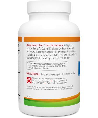 Wellness Resources Daily Protector Eye & Immune - Lutein, Lycopene, Zeaxanthin, Cryptoxanthin, Bilberry and More for Eye, Immune, and Skin Health (90 Capsules) 90 Count (Pack of 1) - Buy Online on GoSupps.com