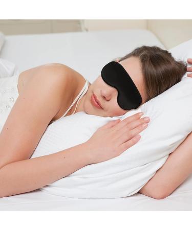 Noncell Silk Eye Mask with Reusable Gel Insert - Hot/Cold Therapy for Dark Circles - Black - Buy Online on GoSupps.com