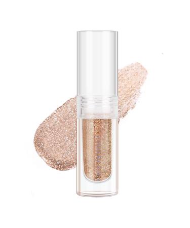 YMH BEAUTE Liquid Glitter Eyeshadow - Sparkling Champagne Sequins 04 | Pigmented, Long Lasting, Quick Drying - Buy Online on GoSupps.com