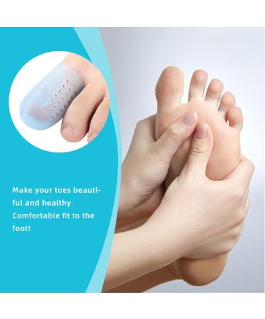 Gel Toe Caps - Breathable Toe Protectors for Blisters, Corns, and Hammer Toes - Famous Feet Callous Remover - Clear XS - Buy Online on GoSupps.com