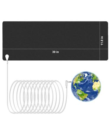 NHGYESJWUU Grounding Mat for Bed Universal Grounding Mat for Sleeping Earth Therapy Mattress with Cord (99.1 x 30 cm)