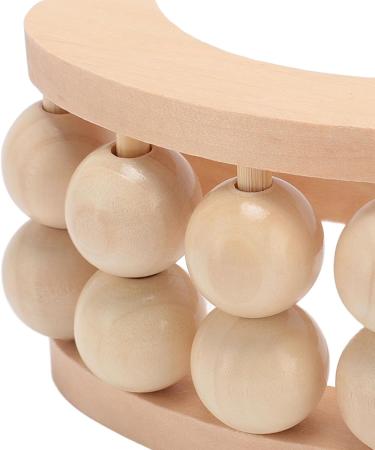 Filfeel Wooden Back Massage Roller - Deep Tissue Relief for Back Neck and Feet | 10 Pearl Hand Massager for Ultimate Relaxation - Buy Online on GoSupps.com