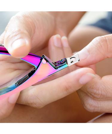 Rainbow Acrylic False Nail Clippers | Professional Nail Tip Cutter for Salon & Home Manicure - Buy Online on GoSupps.com