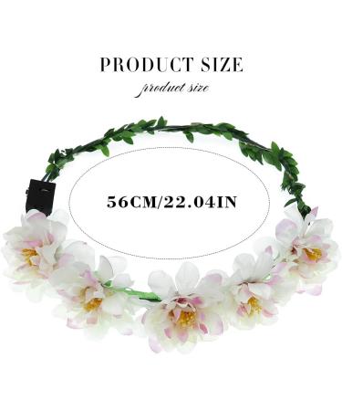 Zoestar LED Flower Crown Headband Light Up Hair Wreath Headbands Bridal Floral Headpiece Festival Garland Headdress for Women and Girls - Buy Online on GoSupps.com