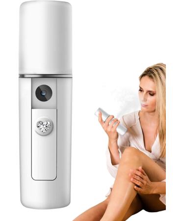 Nanoes Facial Steam Portable Cool Facial Mister for Facial Hydration | USB Rechargeable Mist Spray Nanoes Mister for Eyelash Extensions Moisturizing and Moisturizing for Face Hulzogul L3-white - Buy Online on GoSupps.com