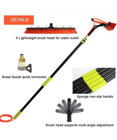 6-11M Window Cleaning Pole Photovoltaic Panel Cleaning Tool Extendable Cleaner for Trucks Windows Washing Multi-Purpose Water Spray Brush 6M / 12Ft - Buy Online on GoSupps.com