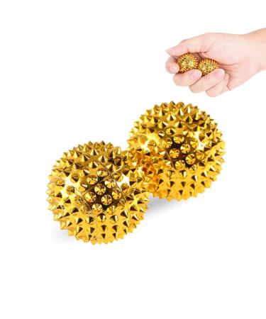 1 Pair Massage Handball Hand Acupuncture Points Balls Massager Presses Palms Magnetic Acupuncture Needle Ball
