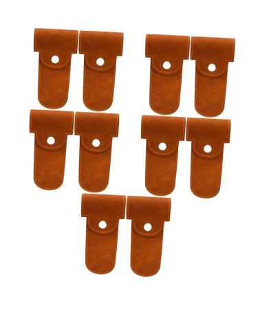 minkissy 10 Pcs Razor Case Storage Bag Pu Soft Man Leather Bag