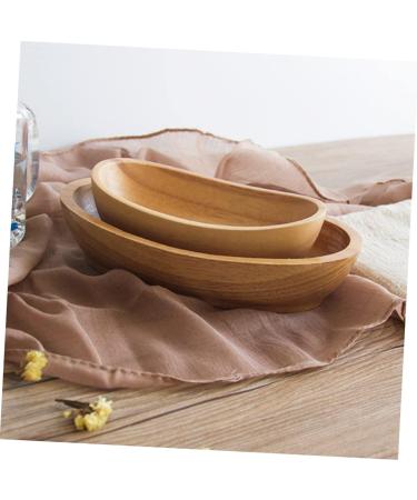 Zerodeko Boat Shaped Sushi Plate Wood Tray Wooden Tray Jewelry Tray Mini Foods Food Plate Dessert Plate Snack 20X11.5X4.5CM Assorted Color - Buy Online on GoSupps.com
