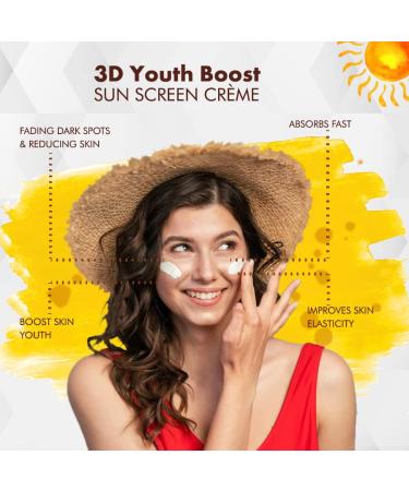 VLCC 3D Youth Boost SPF40 Sun Screen Gel Creme (100gm) - UV Protection for Youthful Skin - Buy Online on GoSupps.com